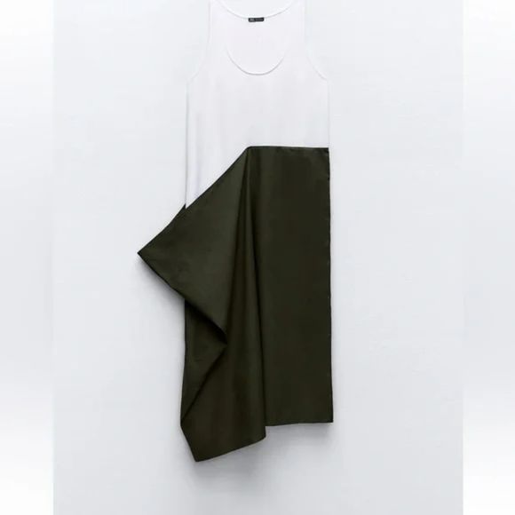 Zara COMBINATION POPLIN DRESS - Picture 7 of 7